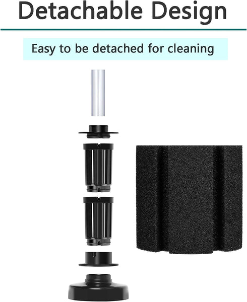 AQUANEAT Aquarium Bio Sponge Filter for Breeding Fry Betta Shrimp Nano Fish Tank (Large up to 60Gal)