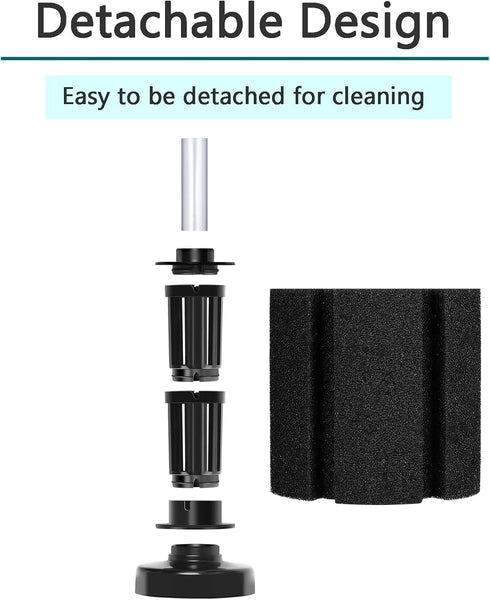 4pcs 60Gal) AQUANEAT Aquarium Sponge Filter Breeding Fry Betta Shrimp Nano Fish Tank (Large up