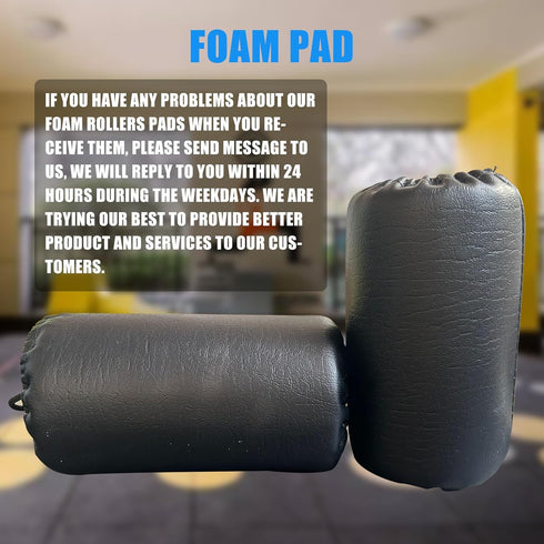 High Density Foam Roller, Replacement Foam Foot Pads for Home Gym Exercise Machines, Leather 7’’