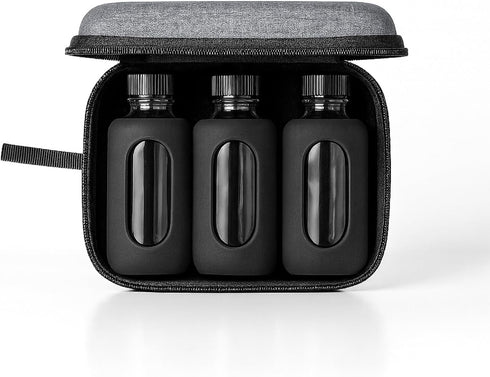 Hot Sauce Pod BYOS Sauce Flight Travel Set 32 oz Silicone-Wrapped Boston Round Bottles in
