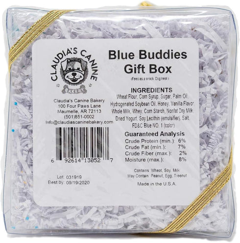 Claudia's Canine Bakery Blue Buddies Signature Gift Box of Gourmet Dog Cookies