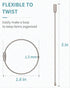 Pawfly 5 Inch/10 Inch Wire Keychain Cable, Large Stainless Steel Key Ring Loop Holder, 20/50/100 Pack