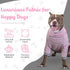 Tooth & Honey Big Dog Stripe Shirt – Pullover with Full Belly Coverage – Pink and Grey Shirt for Extra Large Dogs