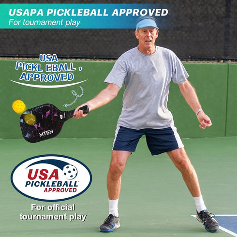 Set 2 4, Set Pickleball Paddles of or or Single Paddle USAPA Approved Fiberglass Surface Pickleball Rackets for Men