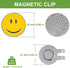 Golf Ball Marker with Magnetic Hat Clip, Funny Golf Accessories, Golf Gifts for Men, 25 MM