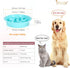 JASGOOD Slow Feeding Dog Bowl for Raised Pet Feeders, Blue Maze Food Water Bowl, Fit Opening 7.5"-8"