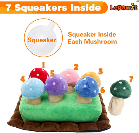 Pack 7) Hide and Seek Dog Toys, Squeaky Interactive Puzzle Dog Toys for Boredom and Stimulation, Dog Enrichment Toys