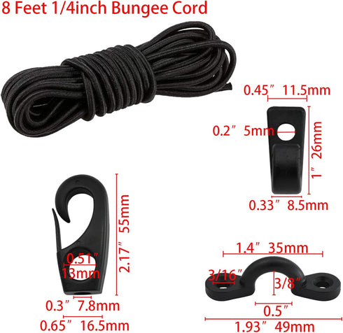 ISURE MARINE Accessory Kit for Kayak Deck Rigging, Boat, Canoe