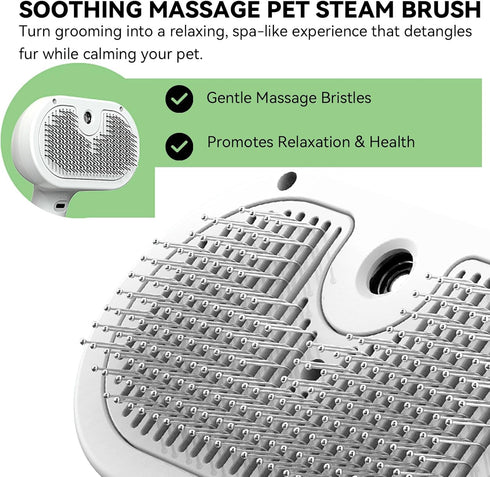 3-in-1 Pet Steam Brush, Spray Hair Removal Comb for Dog and Cat, Steam for Shedding and Grooming, Spritz Defur Comb