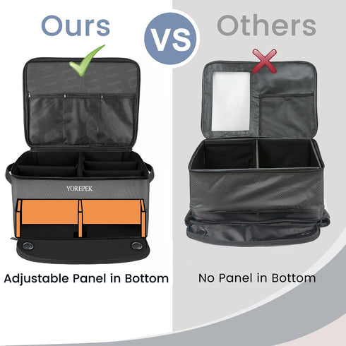 YOREPEK 2 Layer Waterproof Golf Trunk Organizer, Car Locker with Ventilated Compartment for 2 Pair Shoes