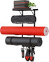 Yoga Mat Holder Wall Mount - Accessory Storage Rack for Home Gym, Floating Shelf for Workout Equipment