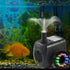 220 GPH Submersible Water Pump (800L/H, 15W), Ultra Quiet with 12 LED Colorful Lights for Fish Tank