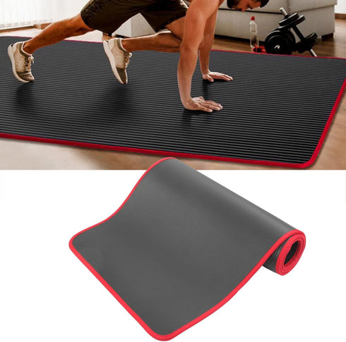 Soundproof Yoga Mat — Thick Non-Slip Sports Yoga Mat for Dancing, Hemmed Black