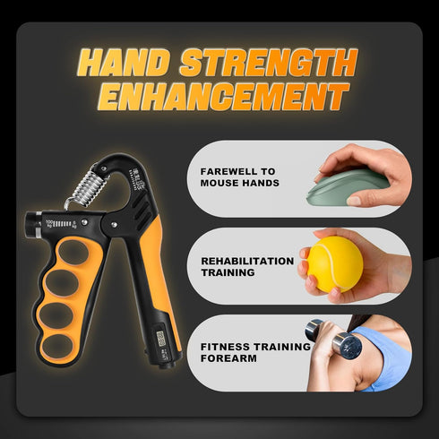 Grip Strength Trainer, Adjustable Resistance 11-220 Ibs Forearm Exerciser, the Five Fingers Grip Strength Trainer with Digital Counter,Hand Grips Strengthener. by KANJISAURS