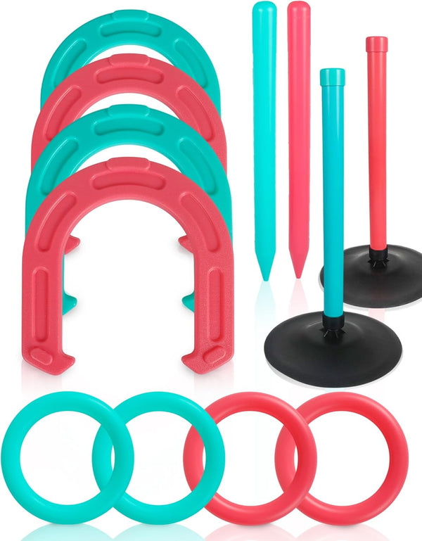 Giant Horseshoe Game Set for Adults and Family 10" Oversized Lawn Toss