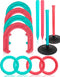 Giant Horseshoe Game Set for Adults and Family 10" Oversized Lawn Toss