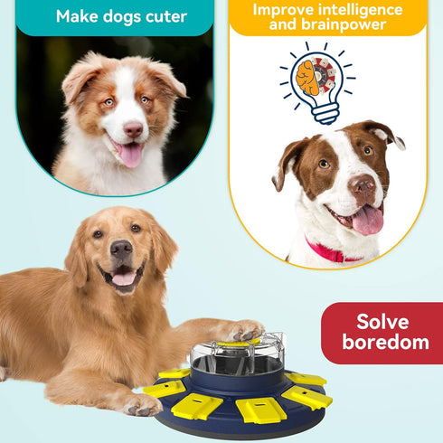 Dog Treat Puzzle Feeder Toys, Interactive Enrichment Slow Feeder for Large Medium Small Dogs, Puppy Boredom Buster