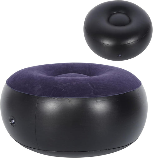 Mimdixy Inflatable Ottoman, Portable Outdoor Camping Chair Sofa Inflatable Flocking Stool Footrest Flexible