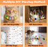 Ouligay 50 1.2 Inch PCS Silent Cat Pom Pom Balls Soft Cat Toys Balls Plush Cats Ball Interactive Lightweight Assorted