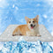 MH MYLUNE HOME Self Cooling Mat for Dog, 28”x39” Arc-Chill Cooling Fiber, Foldable Washable Non-Toxic Summer Pet Blanket