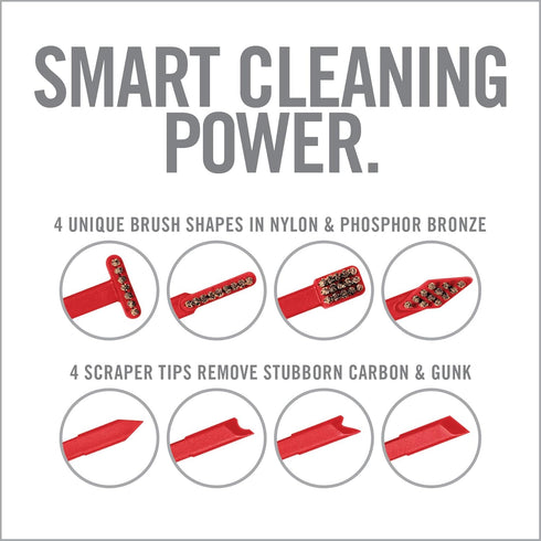 Real Avid Cleaning Tool Kit, 16-Piece Detailing Brush Set & Pick Set with Carbon Removal Tools