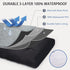 Dog Crate Bed Waterproof Deluxe Plush with Removable Washable Cover, Anti-Slip Bottom, 41 x 27 inch, Gray