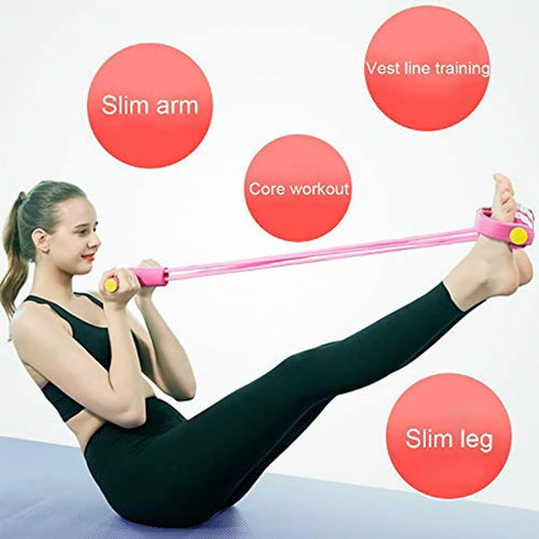 Multi-Function Tension Rope Band & Pedal Puller Resistance Band for Abdomen/Waist/Arm/Leg Stretching