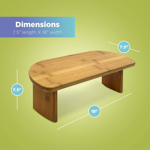 Bean Products Bamboo Foldable Meditation Bench Supportive and Portable Folding Kneeling Stool for Zen Practice