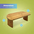 Bean Products Bamboo Foldable Meditation Bench Supportive and Portable Folding Kneeling Stool for Zen Practice