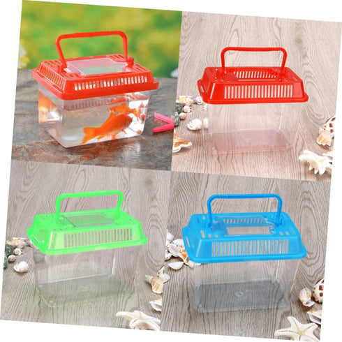 Fish Tank Home and Fish Supplies | Portable Critters Betta Tank | Color Transparent Small Reptile Tank