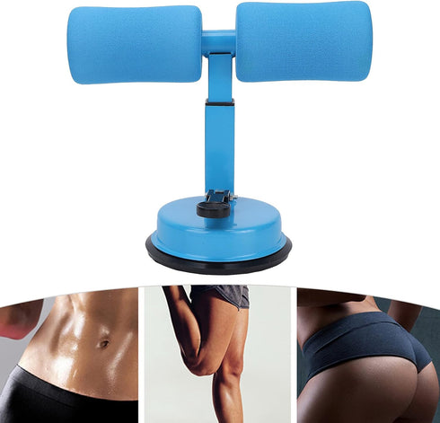 Sit-up Aid, Sit Up Bar for Floor, Portable Adjustable Sit Up Equipment with Sit-Up Foot Holder, Household Fitness, Abdominal Muscle Exercise, for Body Building(blue) by Yinhing