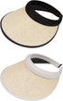 Wide Brim Sun Visor Hat Large UV Protective Beach Cap Womens Outdoor Tennis Straw Hats