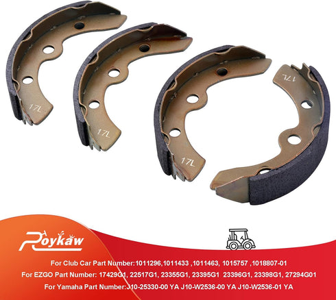 Roykaw Golf Cart Brake Pads Shoes for Club Car DS & Carryall 1981-1994 Models, Manual Adjust