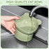 Zhehao 4 Pcs Elevated Cat Bowls, 15 Degrees Tilted Raised Plastic Food and Water Bowls for Cats and Small Dogs (Bear)