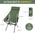 440 lbs, Backpacking Backpacking TOBTOS Portable High Back Camping Chair, Support Ultralight Folding Chair with Head