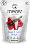 Meow Beef & Hoki Freeze Dried Raw Cat Food, High Protein Mixer, Topper, or Treat, Limited Ingredient Recipe (1.7 oz)
