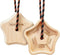 Portable Hangboard - 2 Pack Wooden Pentagram Rock Climbing Fingerboard, Lightweight with