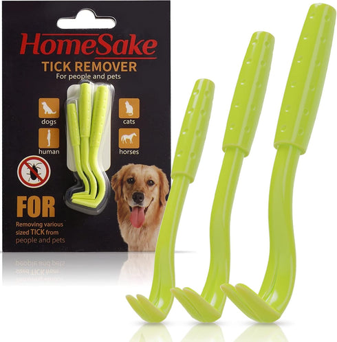Tick Removal Tool for Dogs, Cats, and Humans, Ultra-Safe Tick Twister, Pain-Free Ticks Remover, 1 Pack of 3