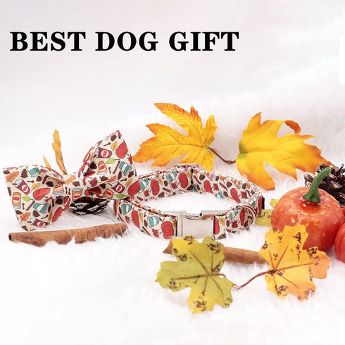 Unique Style Paws 1PCS Dog Bandanas, Washable Cotton Square Bibs for Small Medium Large Dogs and Cats-L