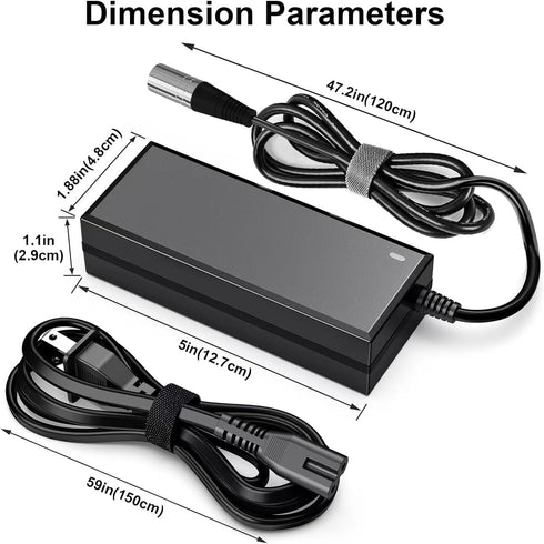 nvmw 24V 2A 3-pin Electric Scooter Battery Charger, Suitable for Go Go Elite Traveler, Pride Mobility, Jazzy Electric
