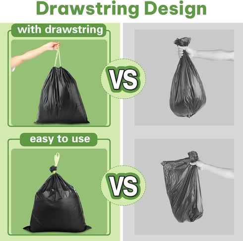 100 5-8 Portable Toilet Bags, Biodegradable with Drawstring & Lemon Scent, for Gallon Bucket Seat for Outdoor Camping