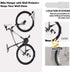 White Garage Indoor Bike Rack, Wall Mount Organizer Hook for Vertical Hanging, Heavy Duty Space Saving