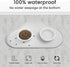 Ptlom Pet Placemat for Dogs and Cats, Non-Slip Waterproof Feeding Mat, Suitable for Small, Medium & Large Pets, White