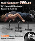 Push Up Bar, 12 Inch High Non-Slip Parallettes Bars & Dip Bars with Foam Handles for Strength Training