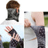 Unisex UV Protection Neck Gaiter and Sun Arm Sleeves Set, Ice Silk Cooling Bandana for Hiking