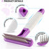 POODLIE Poodle Pet Dog Grooming Rake | Dematting Tool with Stainless Steel Shedding Comb, Purple Handle