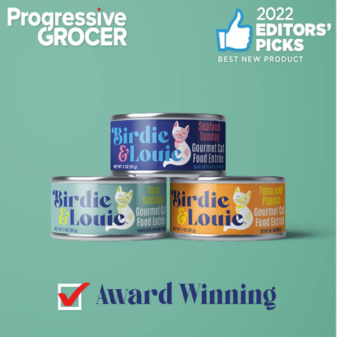 Pack 6 5 3 Oz 30 Birdie & Louie Wet Cat Food Variety of Tuna Flavors | Cans of Different Tuna Flavors | All Natural