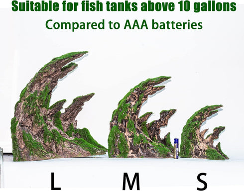 Novelsite Fish Tank Accessories, Premium Aquarium Decorations, Rock Ornaments for Aquatic Beauty, 8.5" W x 4.5" H