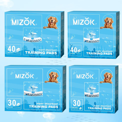 28x44in 12 (30 Counts) MIZOK Dog Pee Pads Extra Long Dog Pads Cups Superior Absorption Leak-Proof Pee Pads for Dogs