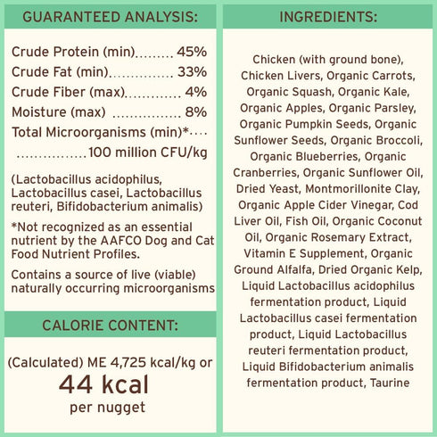 Primal Freeze Dried Raw Dog Food Nuggets, Chicken, Healthy, Grain Free, High Protein, 5.5 oz